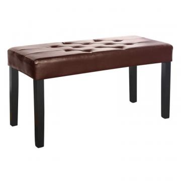 Corliving Fresno 12 Panel Bench In Brown Leatherette