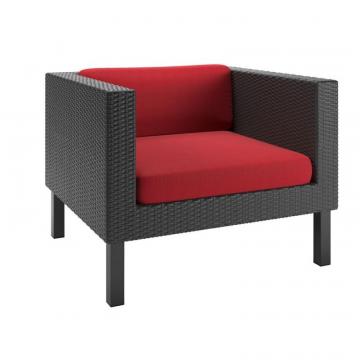 Corliving PPO-851-C Oakland Patio Chair in Textured Black Weave