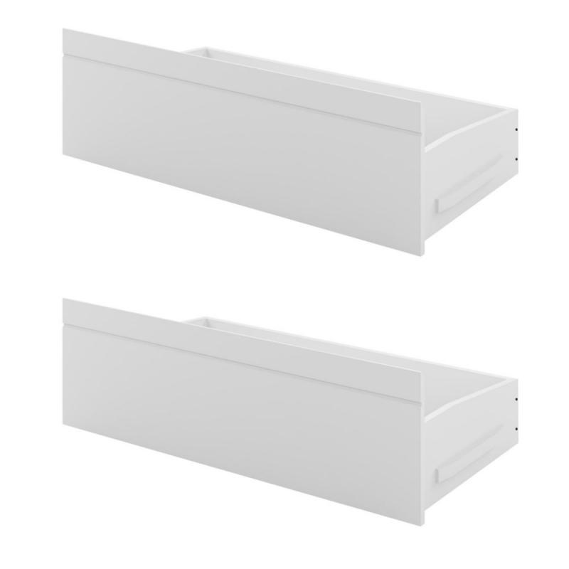 Corliving Ashland Bed Storage Drawers In Snow White