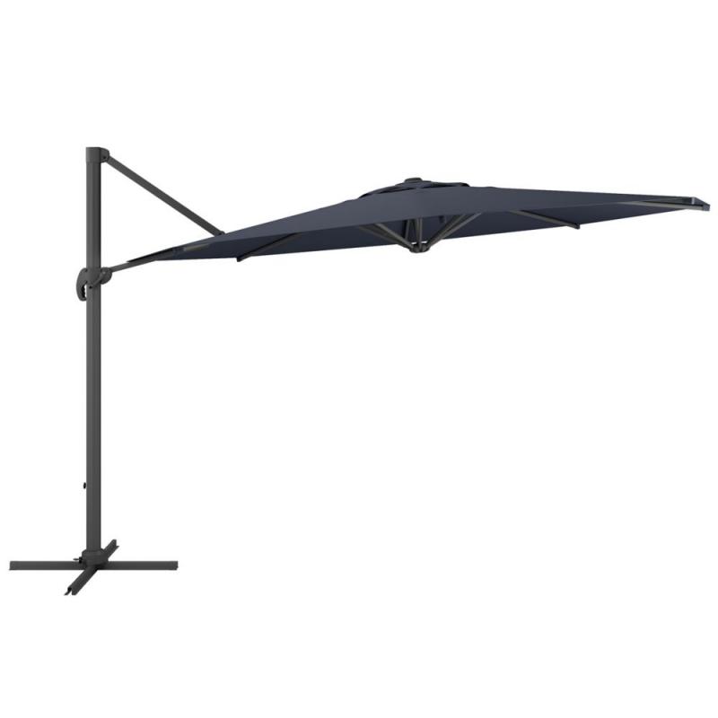 Corliving Deluxe Offset Patio Umbrella in Black