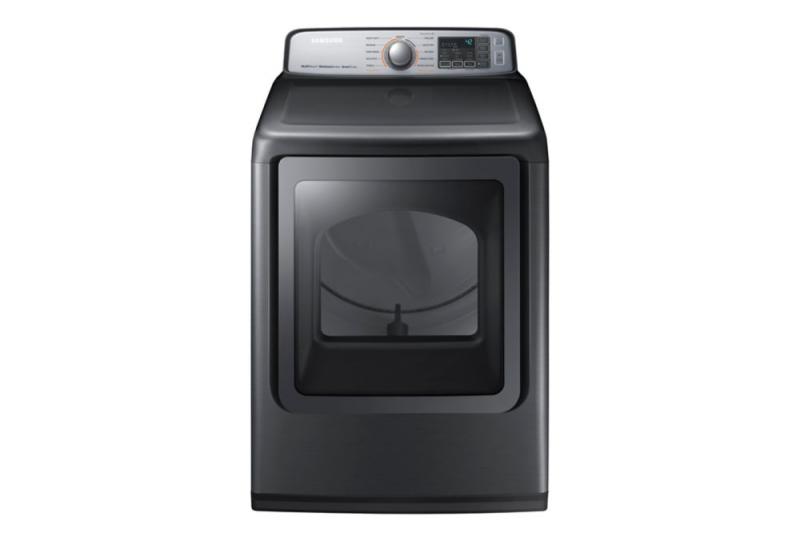 Samsung 7.5 cu. ft. Front-Load Electric Dryer with Steam Dry in Black Stainless Steel