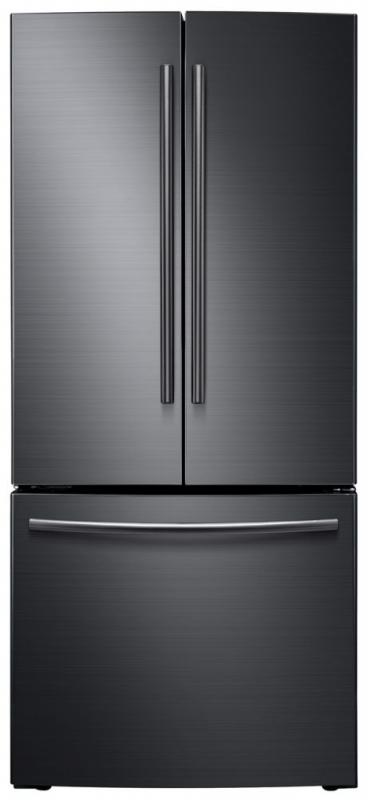 Samsung 21.6 cu.Feet 3 Door French Door Black Stainless Steel Refrigerator - RF220NCTASG