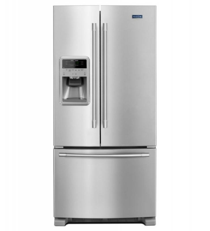 Maytag 33" 22 cu. ft. Bottom Freezer French Door Refrigerator in Stainless Steel