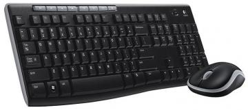 Logitech MK270 Keyboard & Mouse Deskset Black