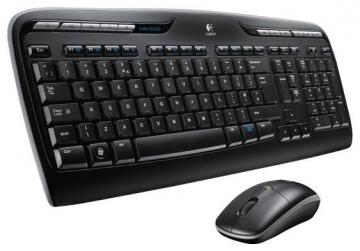 Logitech MK330 Wireless Keyboard & Mouse Deskset Black