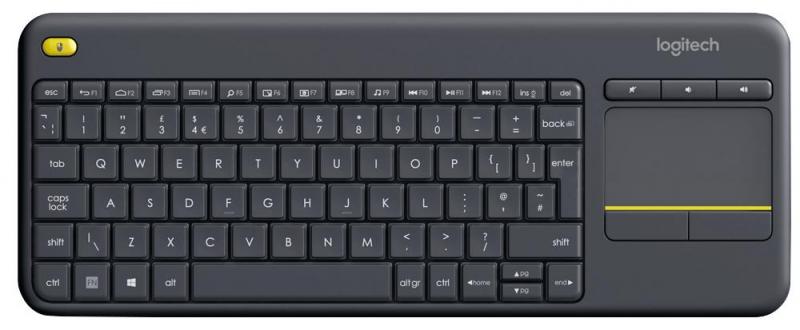 Logitech K400 Plus Wireless Touch Keyboard, Black
