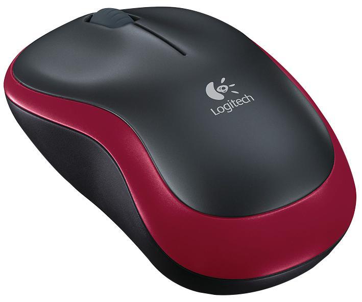 Logitech M185 Wireless Optical Mouse Black/Red