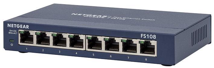 Netgear 8-Port 10/100Mbps Fast Ethernet Switch with Auto Uplink