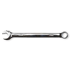 Westward 10mm Combination Wrench, Metric, Full Polish, Number of Points: 12