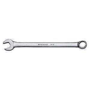 Westward 1" Combination Wrench, SAE, Full Polish, Number of Points: 12