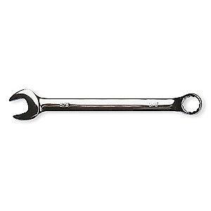 Westward 3/4" Combination Wrench, SAE, Full Polish, Number of Points: 12