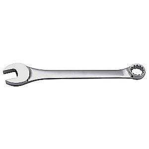Westward 8mm Combination Wrench, Metric, Full Polish, Number of Points: 12