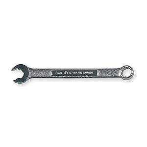 Westward 9/16" Ratchet Action Combination Wrench, SAE, Satin, Number of Points: 12