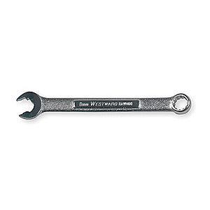 Westward 7/16" Ratchet Action Combination Wrench, SAE, Satin, Number of Points: 12
