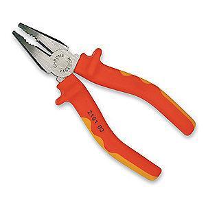 Westward Insulated Linemans Plier, 6" Overall Length, Handle Type: Ergonomic