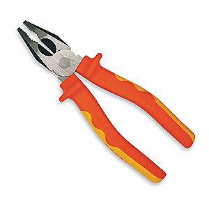Westward Insulated Linemans Plier, 8" Overall Length, Handle Type: Ergonomic