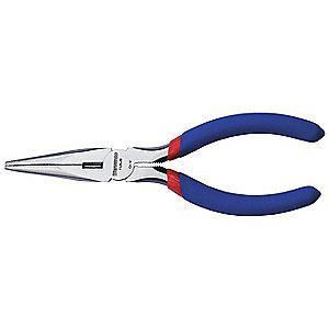 Westward Long Nose Plier, 6" Overall Length, 2" Max. Jaw Opening, Serrated Gripping Surface