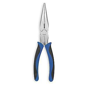 Westward Needle Nose Plier, 6-3/8" Overall Length, 2" Max. Jaw Opening, Serrated Gripping Surface