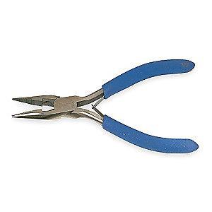 Westward Needle Nose Plier, 4-7/8" Overall Length, 11/16" Max. Jaw Opening, Serrated Gripping Surfac