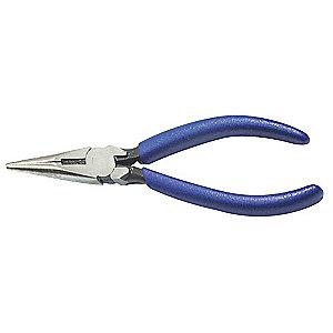 Westward Long Nose Plier, 7-19/32" Overall Length, 1-1/8" Max. Jaw Opening, Serrated Gripping Surfac