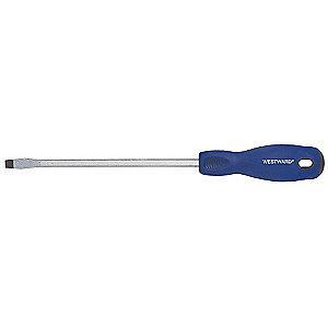 Westward Steel Screwdriver with 1-1/2" Shank and 1/4" Keystone Slotted Tip