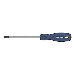 Westward Steel Screwdriver with 1-1/2" Shank and #2 Phillips Tip