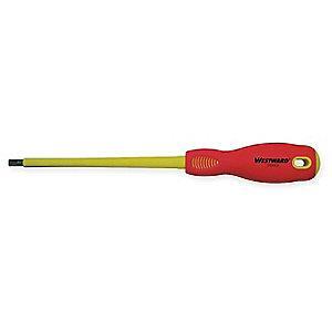Westward Steel Insulated Screwdriver with 6" Shank and 1/4" Cabinet Tip
