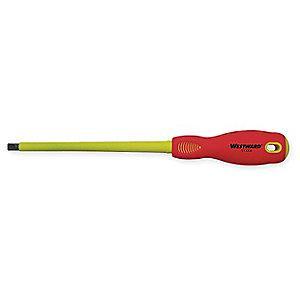Westward Steel Insulated Screwdriver with 7" Shank and 5/16" Cabinet Tip
