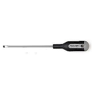 Westward Steel Screwdriver with 6" Shank and 3/16" Keystone Slotted Tip