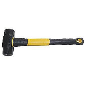 Westward Double Face Sledge Hammer, 3 lb. Head Weight, 1-1/2" Head Width, 14" Overall Length