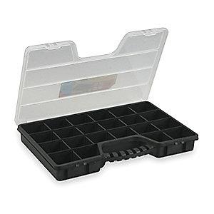 Westward Adjustable Compartment Box, Black, 2-1/2"H x 12-13/16"L x 20"W, 1EA