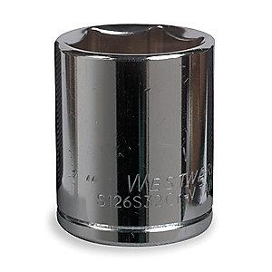 Westward 20mm Chrome Vanadium Socket with 3/8" Drive Size and Chrome Finish