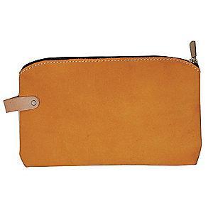 Westward 1-Pocket Leather General Purpose Tool Bag, 6-1/2"H x 11"W x 1/2"D, Yellow