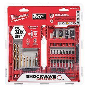 Milwaukee Tool 50-Piece Screwdriver Bit Set, 1/4" Hex Shank Size