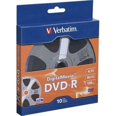 Verbatim 10-pack DVD-R 8x 4.7GB Digital Movie Bulk Retail Box