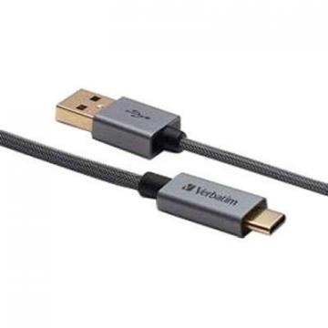 Verbatim 47 inch USB-C to USB-A Braided Black Cable
