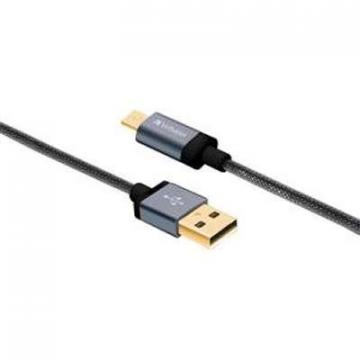 Verbatim 47 inch Braided Black Sync & Charge Micro USB Cable