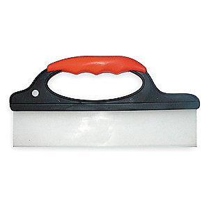 Tough Guy 10-1/2"W Straight Silicone Bench Squeegee Without Handle, Black/Red