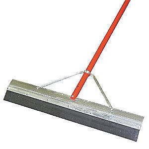 Tough Guy 36"W Straight Neoprene Floor Squeegee With Handle, Black/Red