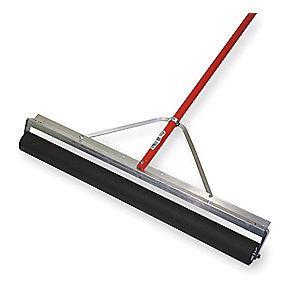 Tough Guy 36"W Roller Foam Rubber Floor Squeegee With Handle, Black