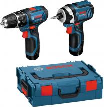Bosch 12V Impact Driver & Combi Drill Twin Kit with L-Boxx, 2x 4.0Ah Batteries & Charger