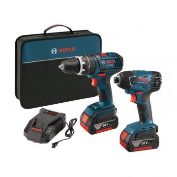 Bosch 18 V 2-Tool Compact Tough Hammer Drill Driver and Hex Impact Driver Combo Kit