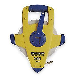 Westward 200 ft. Steel SAE Long Tape Measure, Yellow