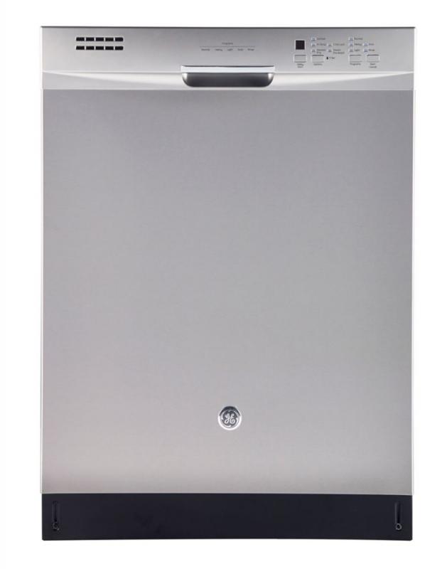 GE 24" Front Control Built-In Tall Tub Dishwasher in White with Stainless Steel Tub, 49 dBA