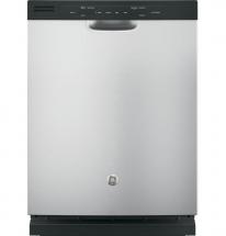GE 24" Top Control Built-In Tall Tub Dishwasher in White with Stainless Steel Tub, 45 dBA
