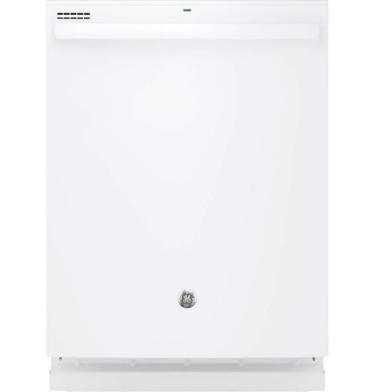 GE 24- Inch  Hybrid Interior Dishwasher with Hidden Controls in White