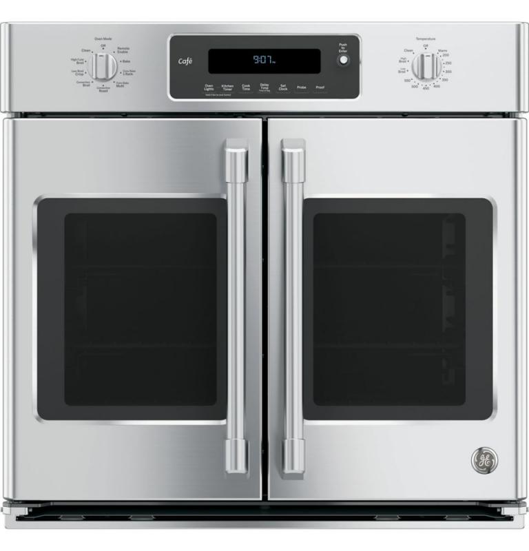 GE Cafe 5.0 cu. ft. French Door Electric Convection Steam Cleaning Single Wall Oven