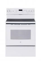GE 30" 5.0 cu. ft. Electric Range with Self Cleaning True Convection Oven in White