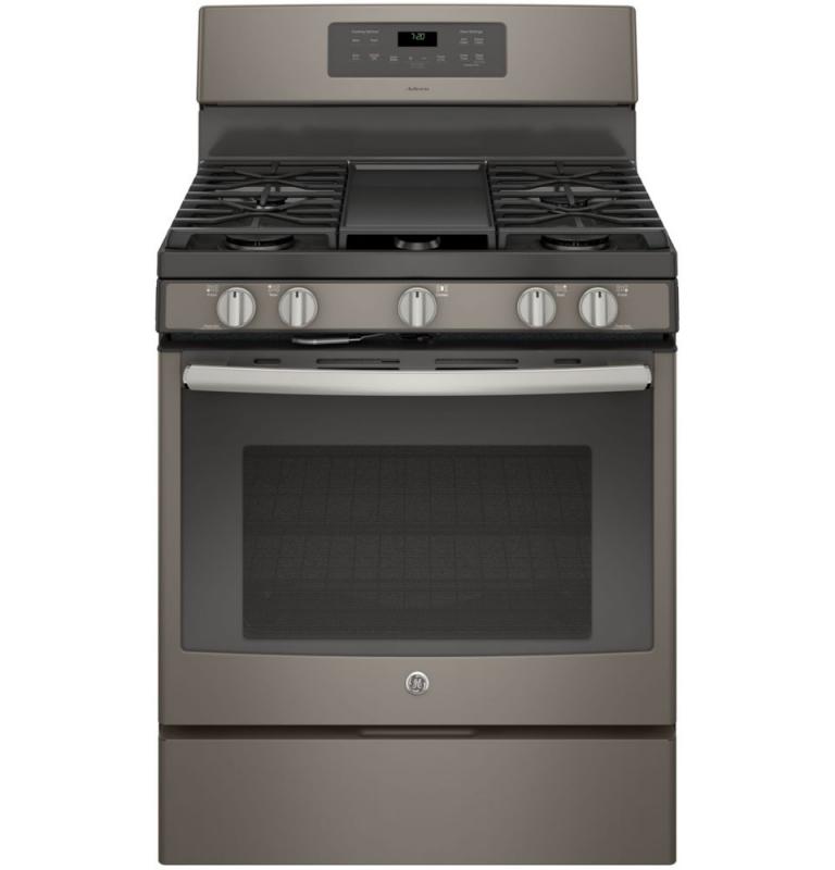 GE 5.0 cu. ft. Free-Standing Convection Self-Cleaning Gas Range in Slate