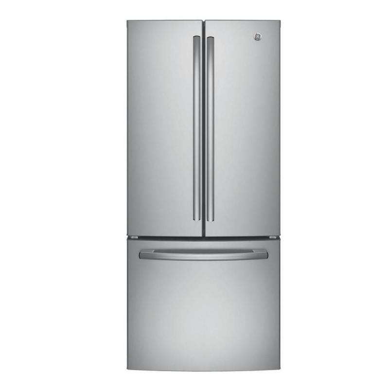 GE 20.8 cu. ft. French Door Refrigerator with Bottom Freezer in Stainless Steel